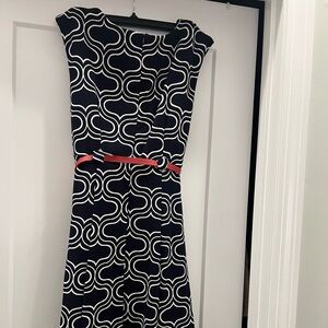 Elegant Black and White Patterned Dress